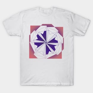 Geometric art abstract mandala purple T-Shirt